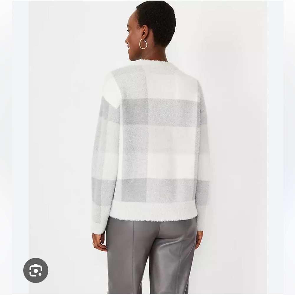 Ann Taylor Fuzzy Cozy Crew Neck Sweater - Picture 3 of 9